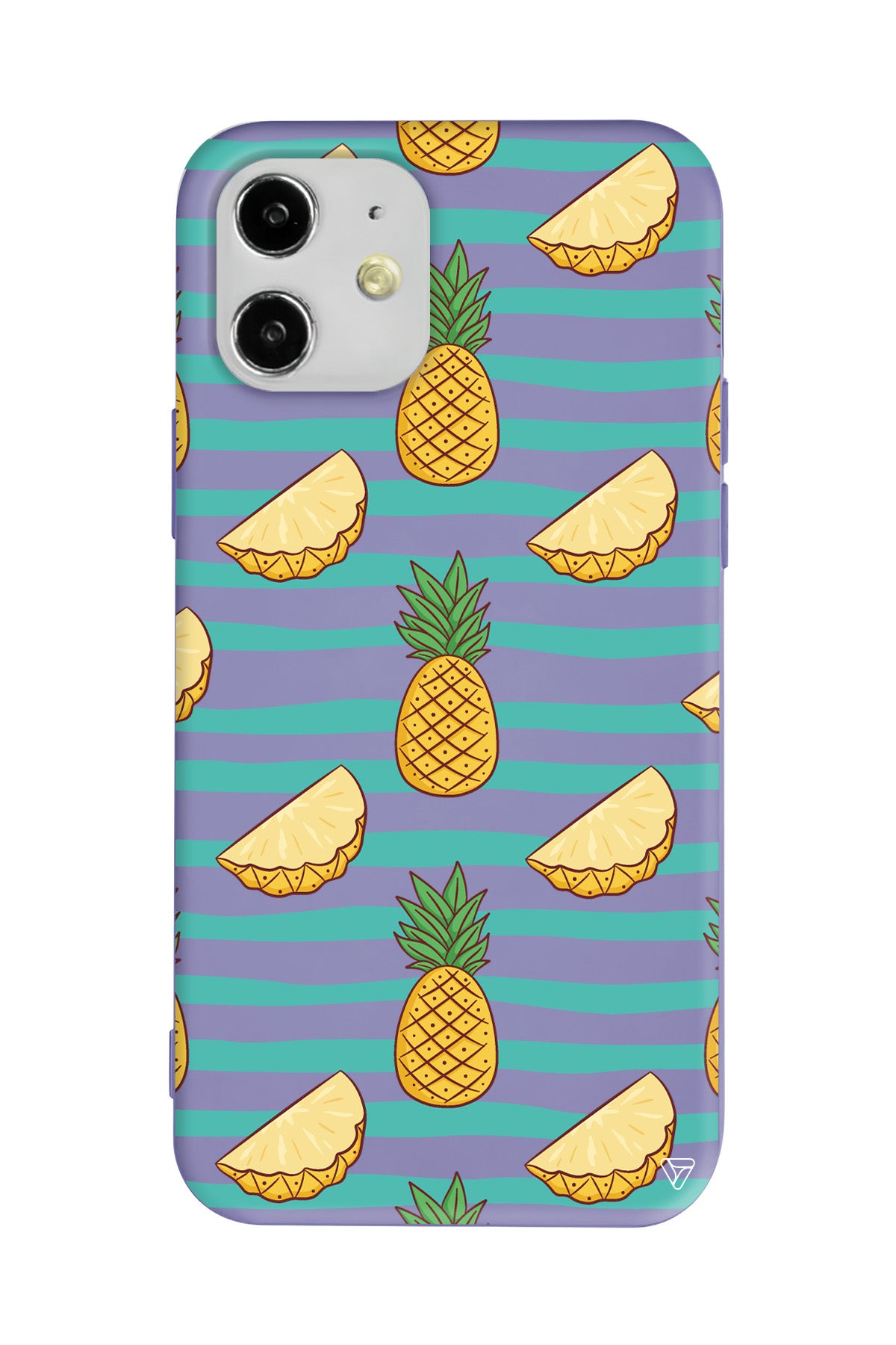 Seritli Ananas Lansman Model İçi Kadife Silikon Telefon Kılıfı