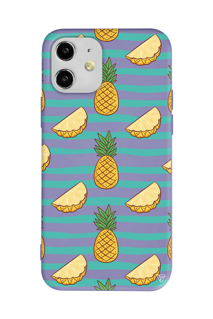 Seritli Ananas Lansman Model İçi Kadife Silikon Telefon Kılıfı