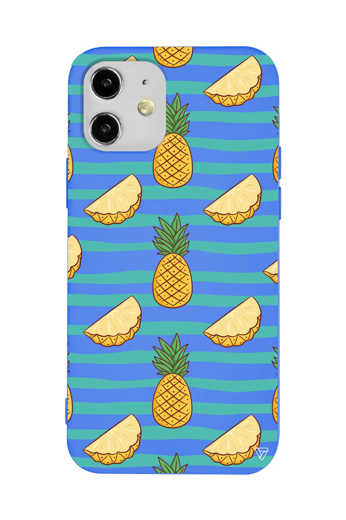 Seritli Ananas Lansman Model İçi Kadife Silikon Telefon Kılıfı