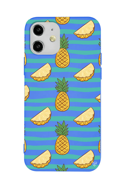 Seritli Ananas Lansman Model İçi Kadife Silikon Telefon Kılıfı