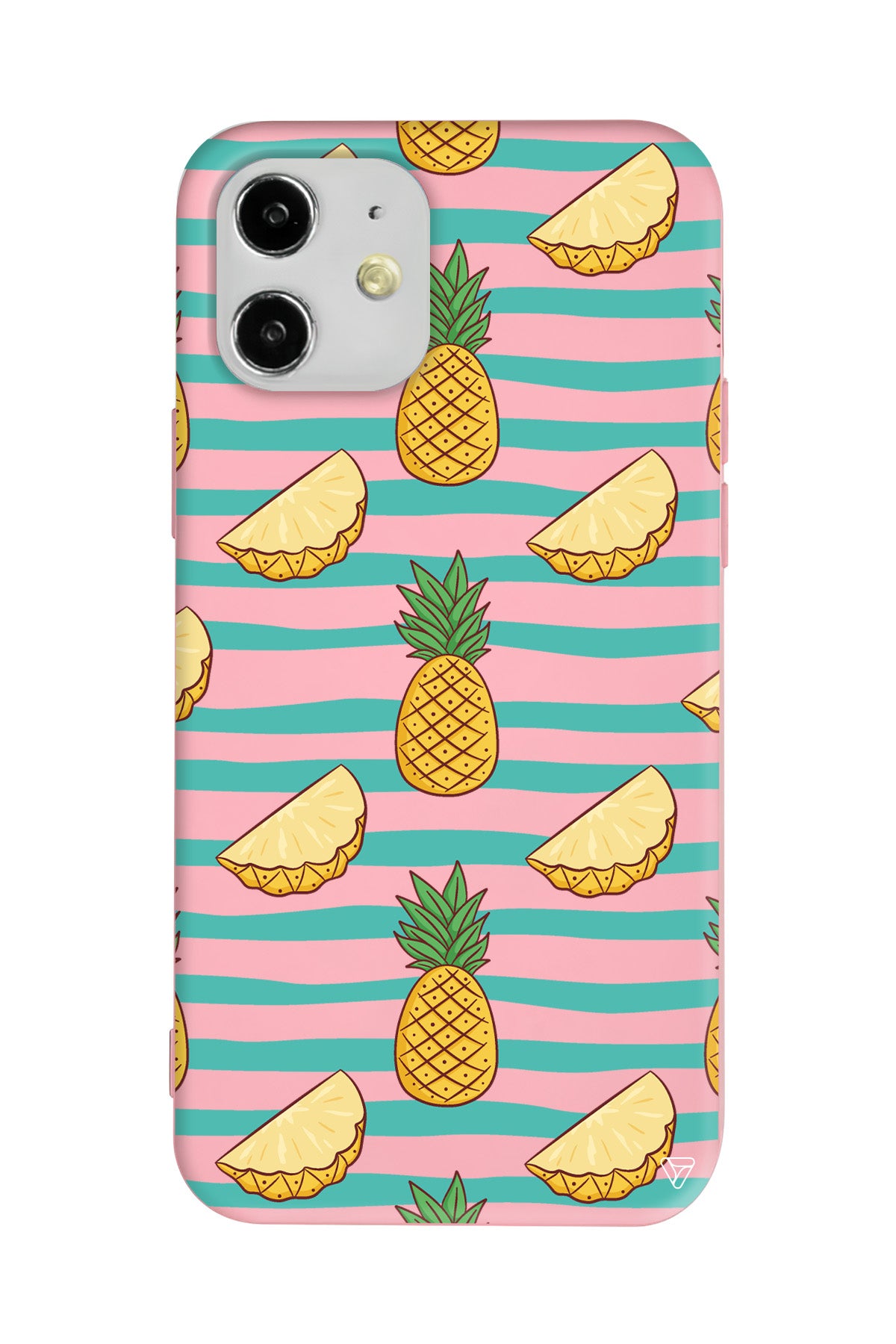 Seritli Ananas Lansman Model İçi Kadife Silikon Telefon Kılıfı