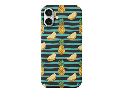 Seritli Ananas Lansman Model İçi Kadife Silikon Telefon Kılıfı