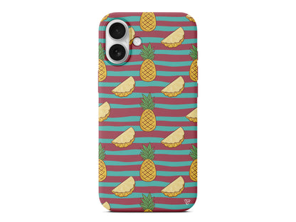 Seritli Ananas Lansman Model İçi Kadife Silikon Telefon Kılıfı