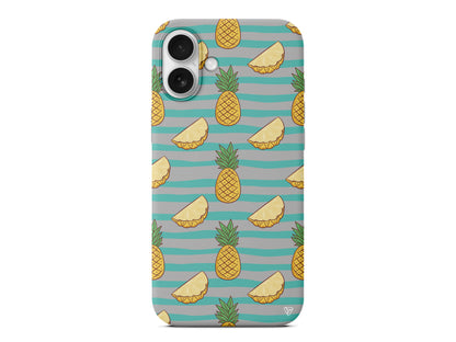 Seritli Ananas Lansman Model İçi Kadife Silikon Telefon Kılıfı