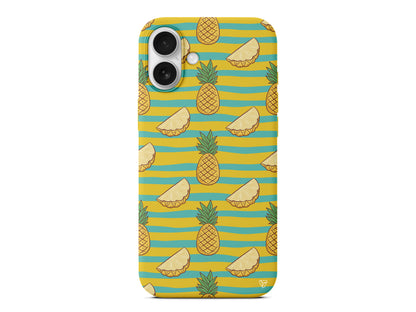 Seritli Ananas Lansman Model İçi Kadife Silikon Telefon Kılıfı