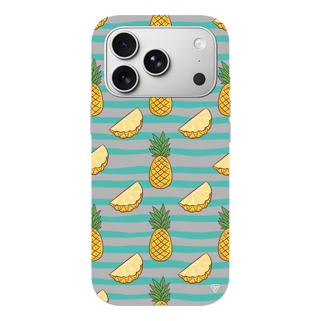 Seritli Ananas Lansman Model İçi Kadife Silikon Telefon Kılıfı