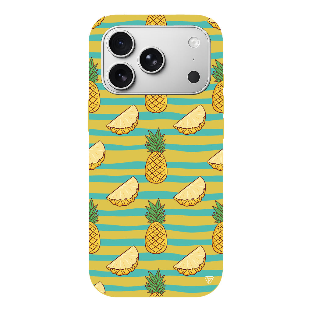 Seritli Ananas Lansman Model İçi Kadife Silikon Telefon Kılıfı