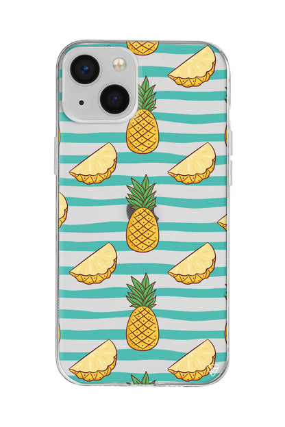 Seritli Ananas Lansman Model İçi Kadife Silikon Telefon Kılıfı – Plus Serisine Özel