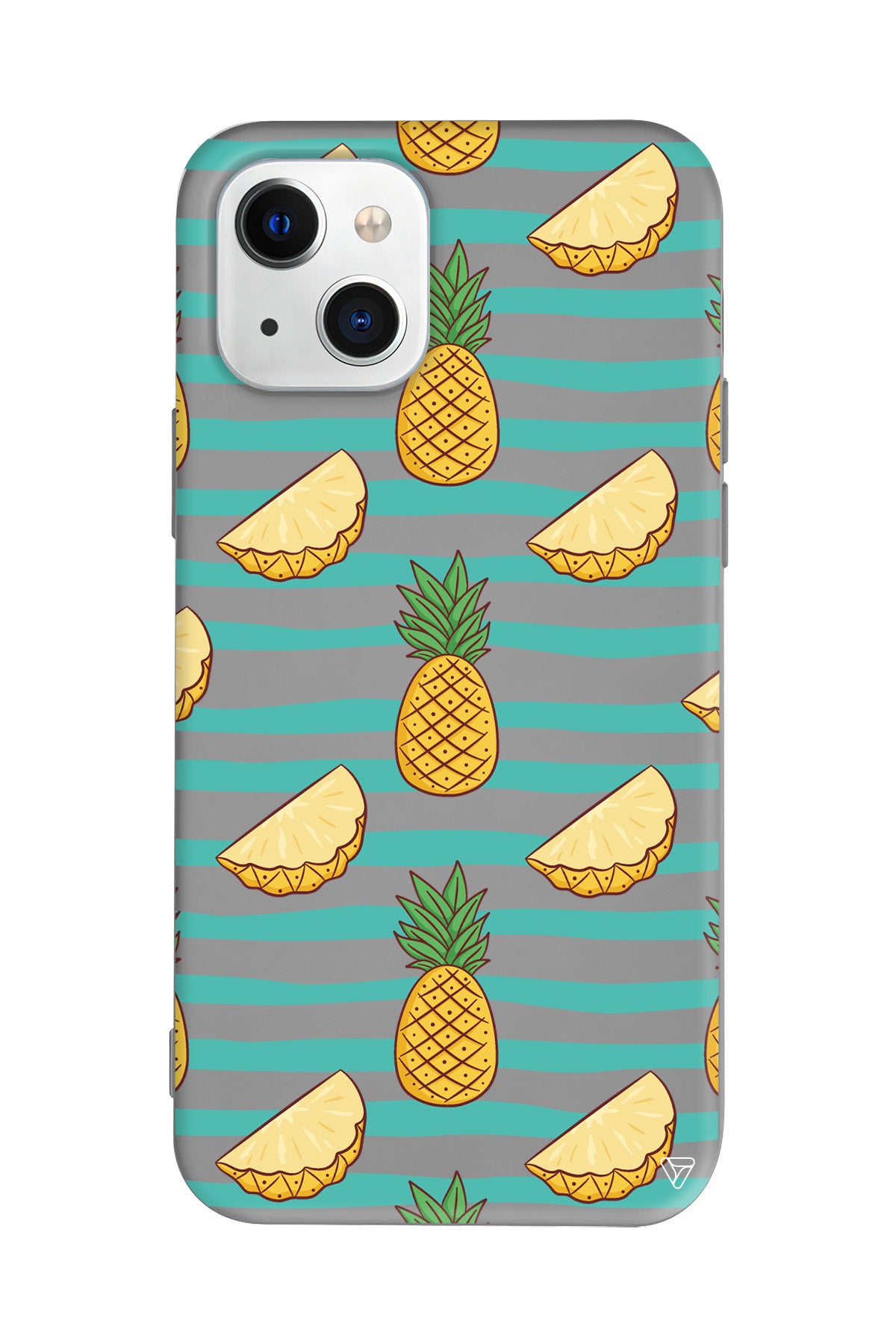 Seritli Ananas Lansman Model İçi Kadife Silikon Telefon Kılıfı – Plus Serisine Özel