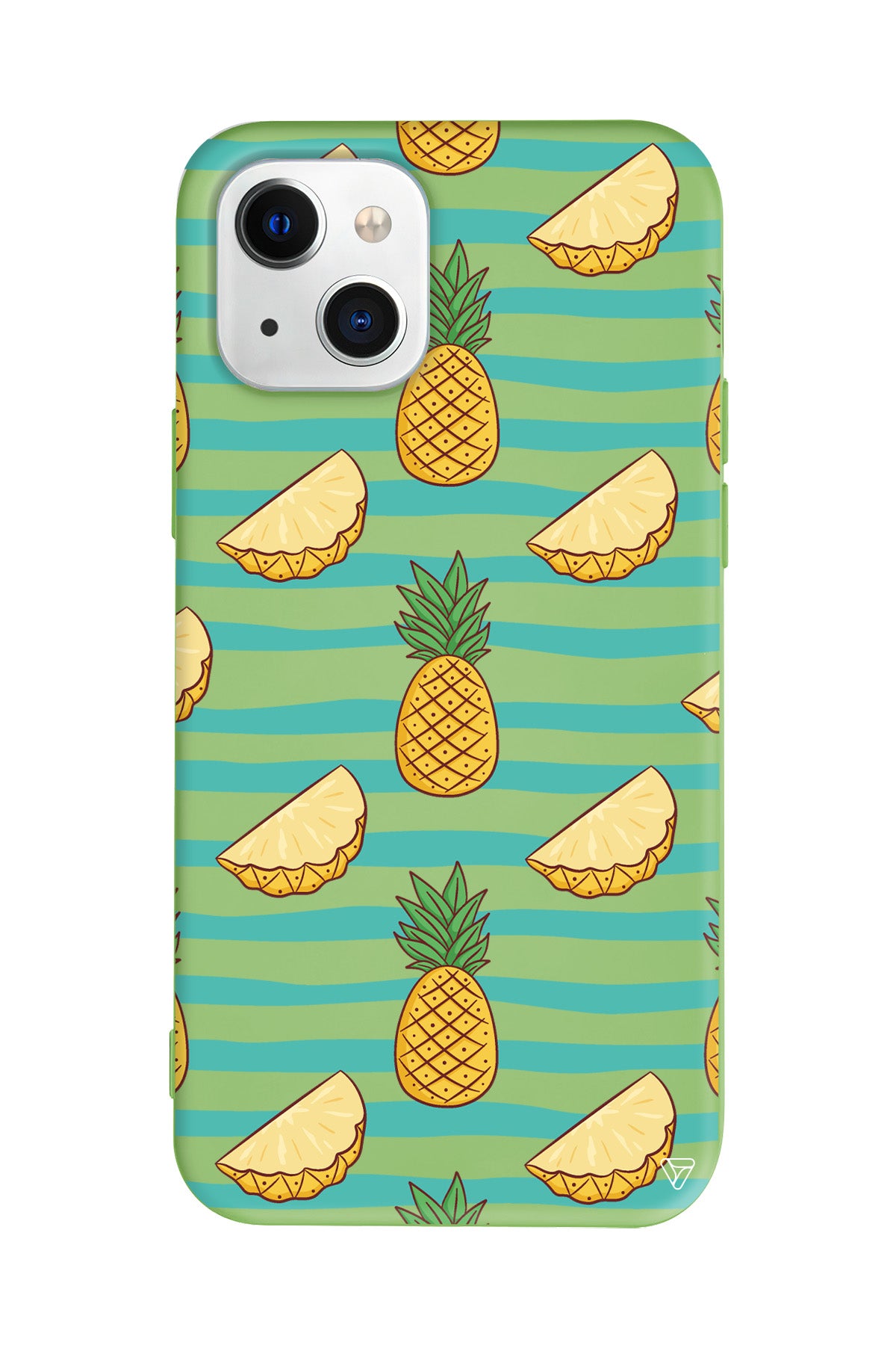 Seritli Ananas Lansman Model İçi Kadife Silikon Telefon Kılıfı