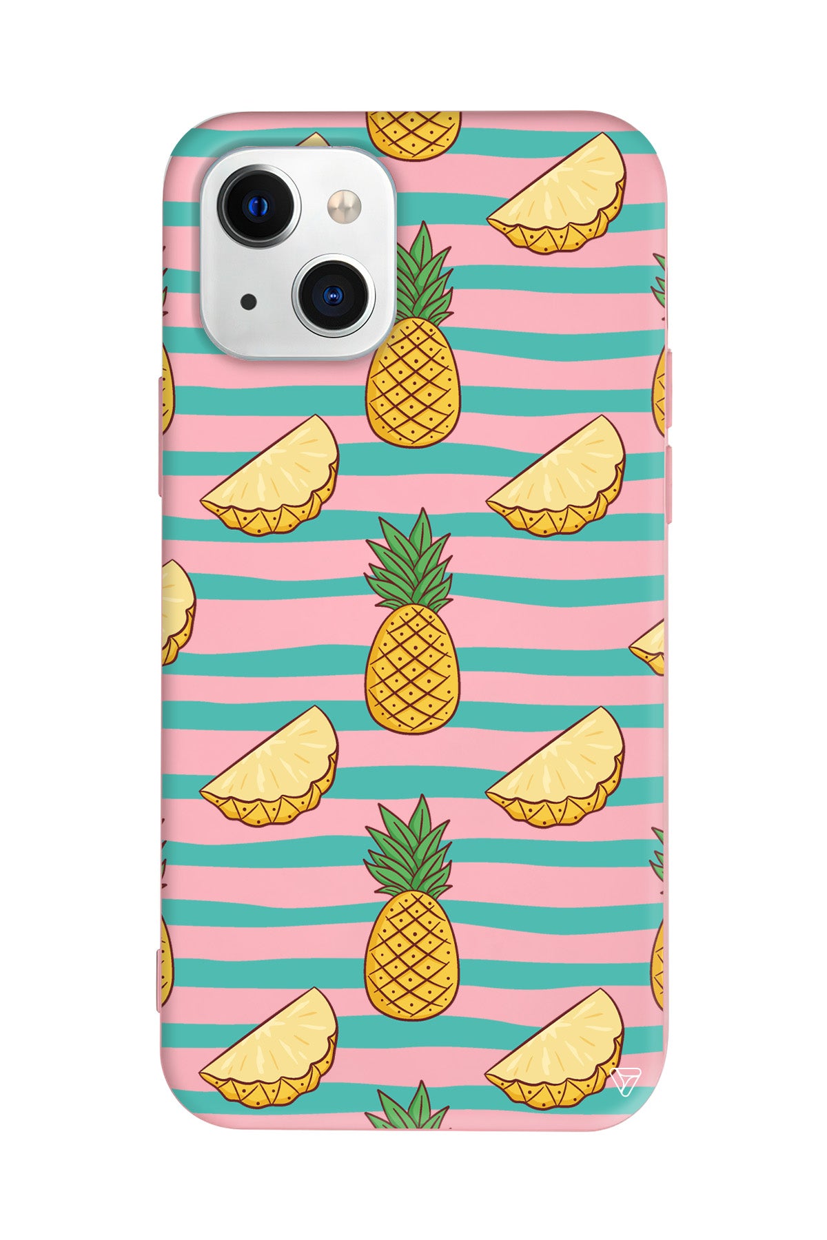 Seritli Ananas Lansman Model İçi Kadife Silikon Telefon Kılıfı – Plus Serisine Özel