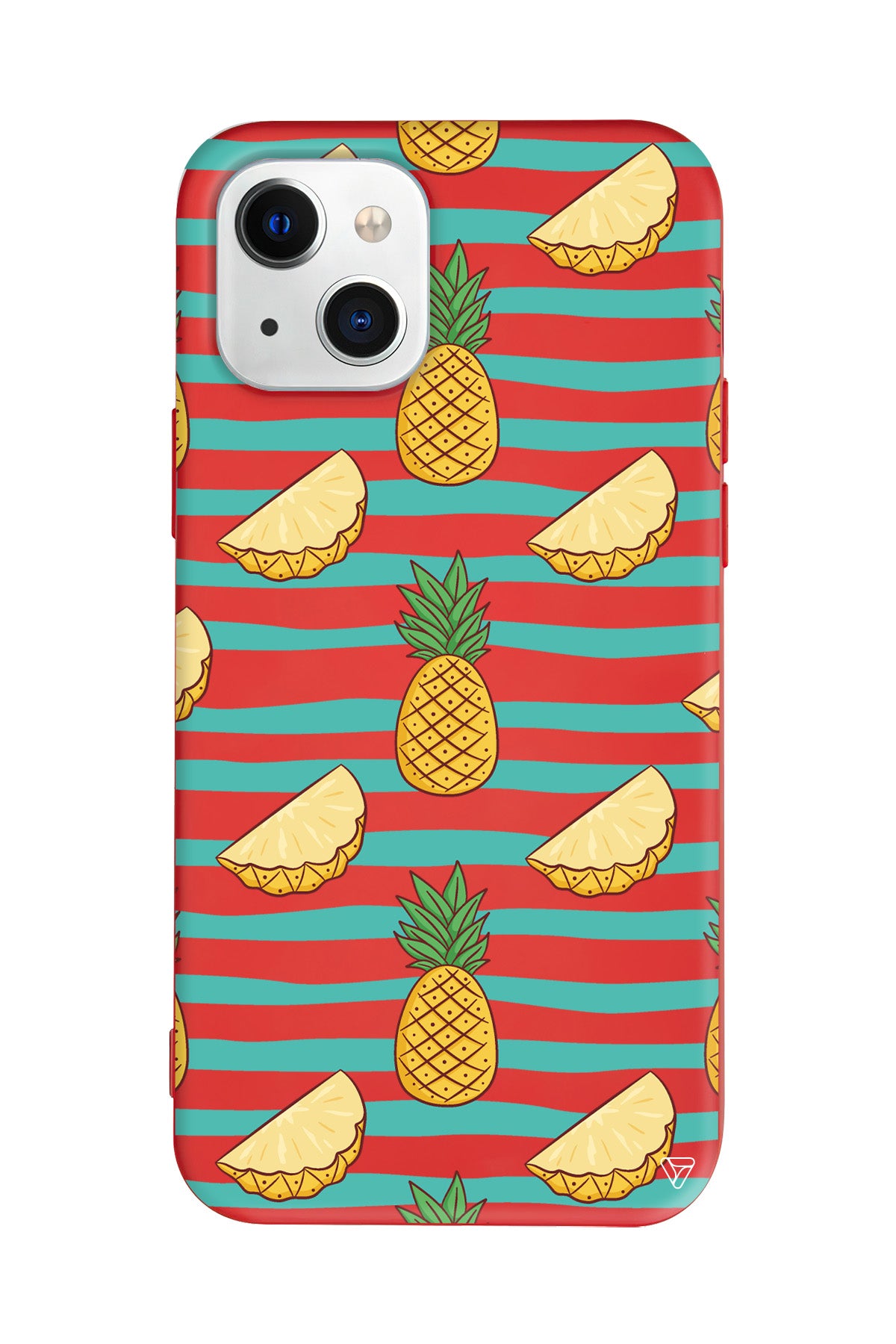 Seritli Ananas Lansman Model İçi Kadife Silikon Telefon Kılıfı – Plus Serisine Özel