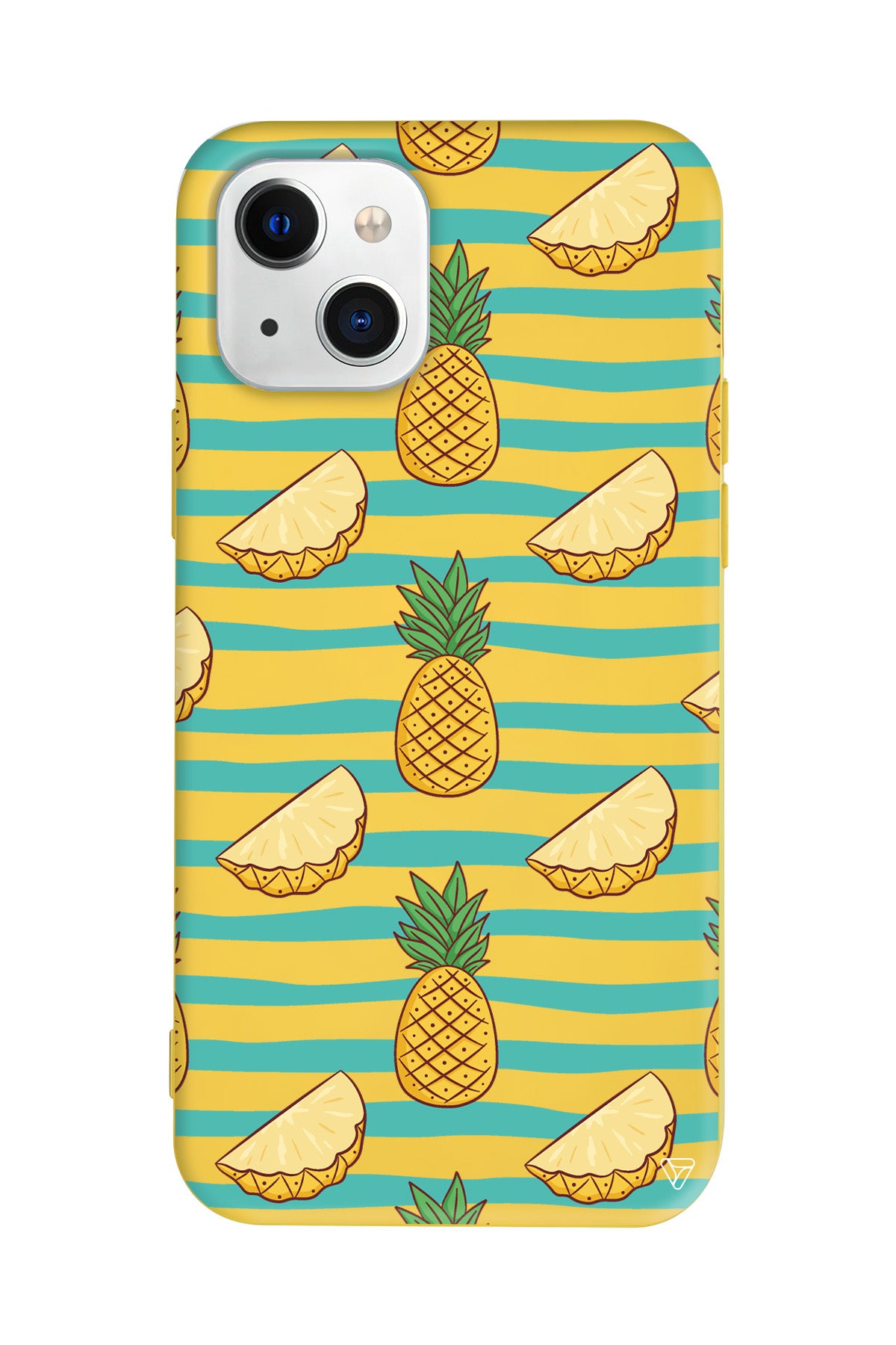 Seritli Ananas Lansman Model İçi Kadife Silikon Telefon Kılıfı – Plus Serisine Özel