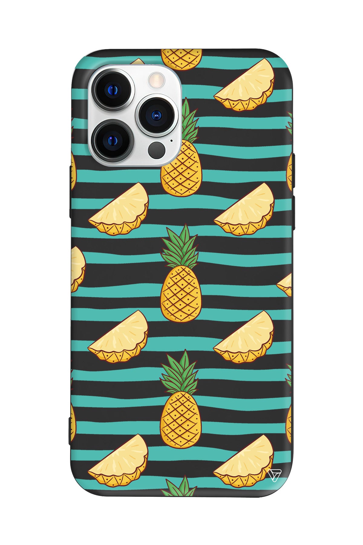 Seritli Ananas Lansman Model İçi Kadife Silikon Telefon Kılıfı