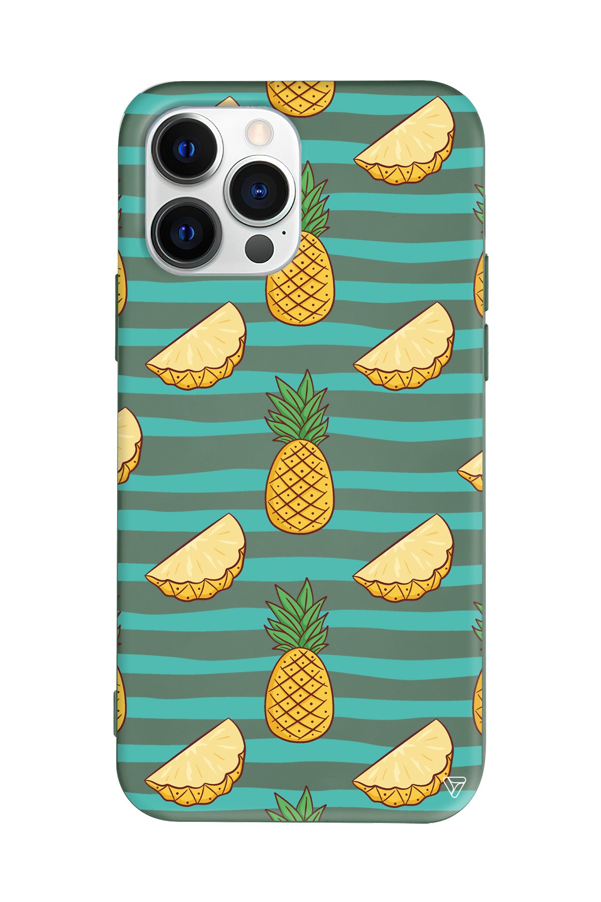 Seritli Ananas Lansman Model İçi Kadife Silikon Telefon Kılıfı