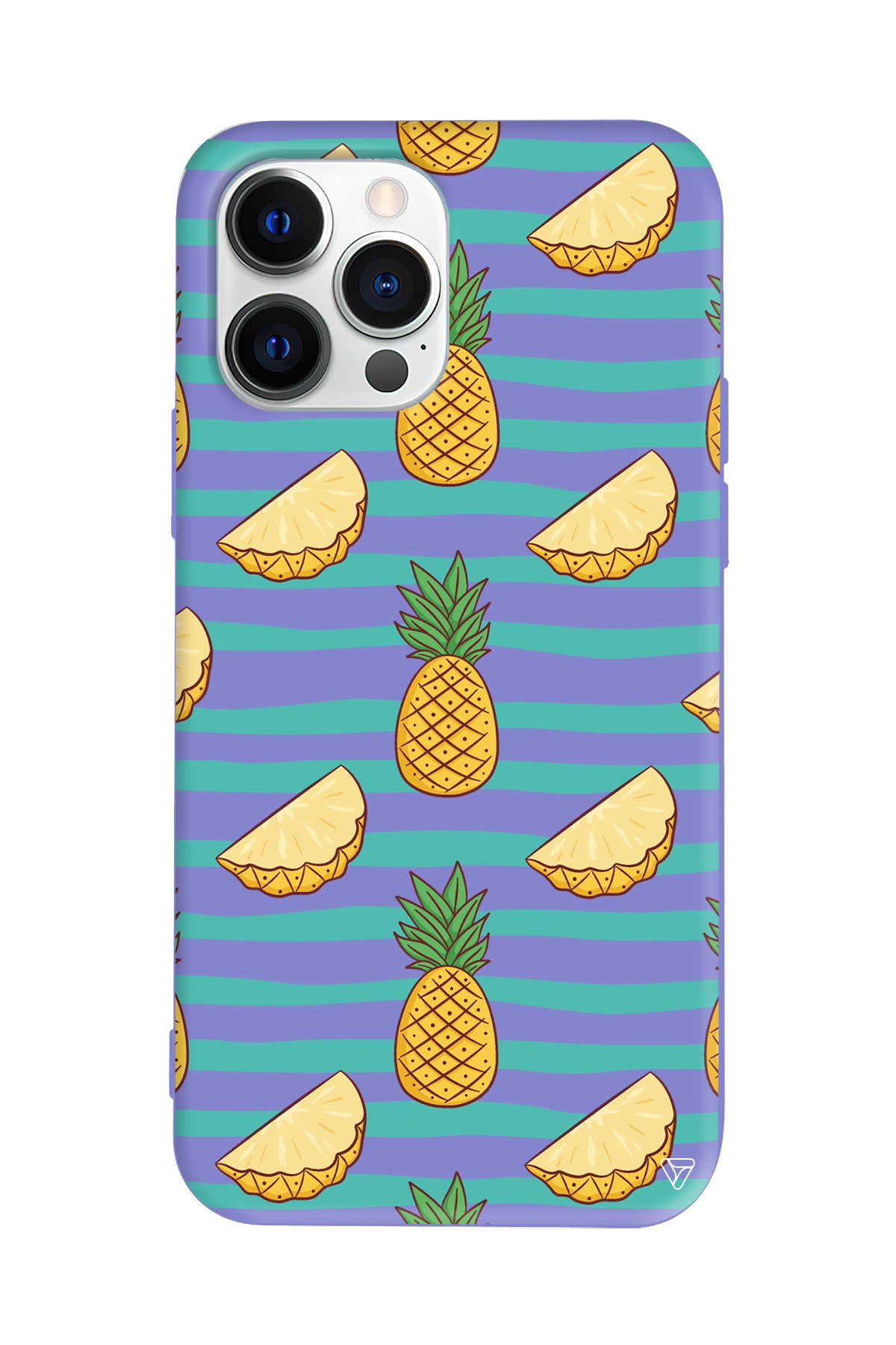 Seritli Ananas Lansman Model İçi Kadife Silikon Telefon Kılıfı