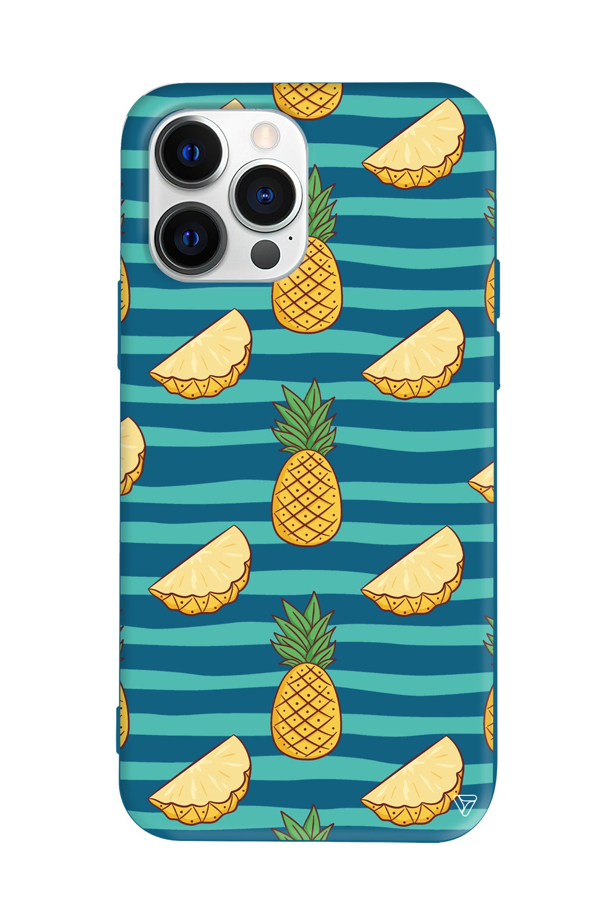 Seritli Ananas Lansman Model İçi Kadife Silikon Telefon Kılıfı