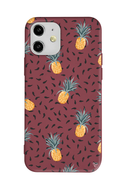 Minik Ananaslar Lansman Model İçi Kadife Silikon Telefon Kılıfı