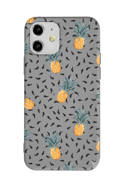 Minik Ananaslar Lansman Model İçi Kadife Silikon Telefon Kılıfı