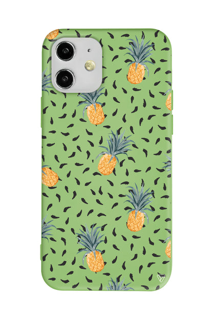 Minik Ananaslar Lansman Model İçi Kadife Silikon Telefon Kılıfı