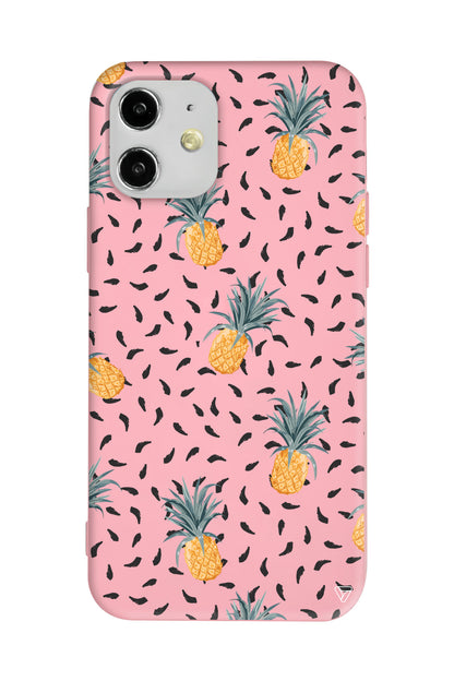 Minik Ananaslar Lansman Model İçi Kadife Silikon Telefon Kılıfı