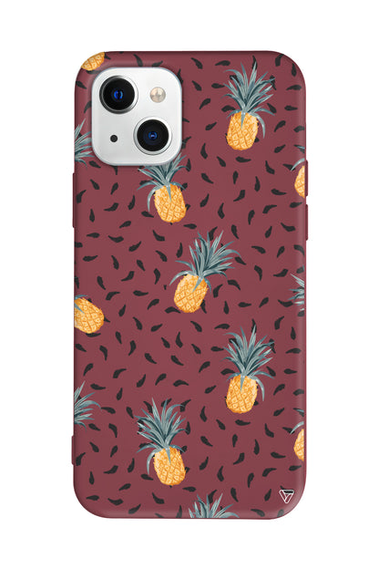 Minik Ananaslar Lansman Model İçi Kadife Silikon Telefon Kılıfı
