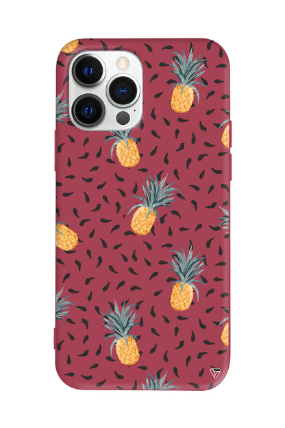 Minik Ananaslar Lansman Model İçi Kadife Silikon Telefon Kılıfı