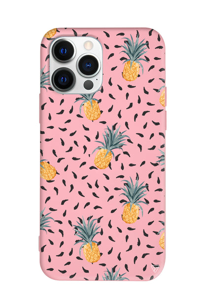 Minik Ananaslar Lansman Model İçi Kadife Silikon Telefon Kılıfı