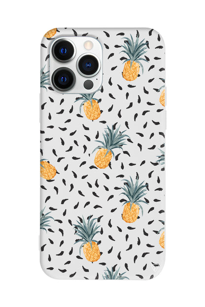 Minik Ananaslar Lansman Model İçi Kadife Silikon Telefon Kılıfı