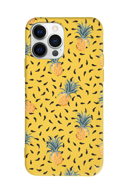 Minik Ananaslar Lansman Model İçi Kadife Silikon Telefon Kılıfı