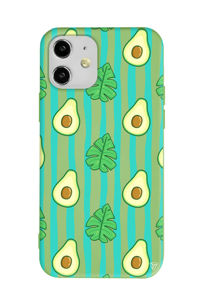 Avokado Lansman Model İçi Kadife Silikon Telefon Kılıfı