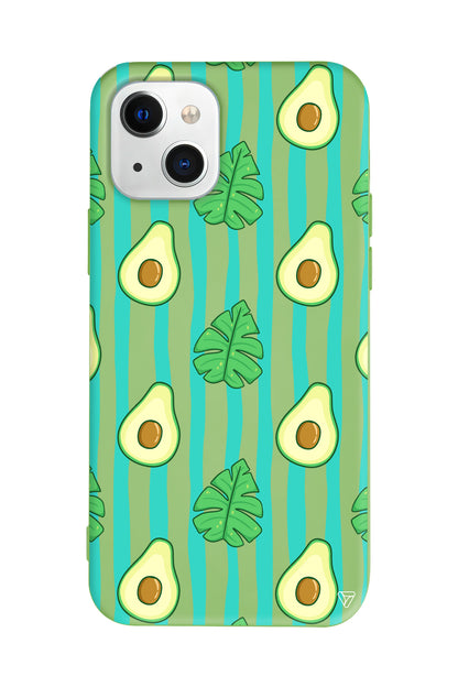 Avokado Lansman Model İçi Kadife Silikon Telefon Kılıfı – Plus Serisine Özel
