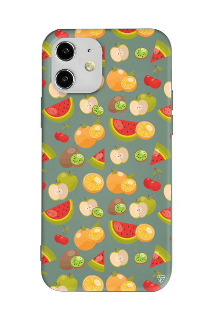 Meyve Bahcesi Lansman Model İçi Kadife Silikon Telefon Kılıfı