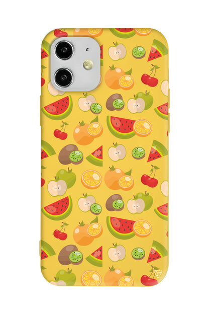 Meyve Bahcesi Lansman Model İçi Kadife Silikon Telefon Kılıfı