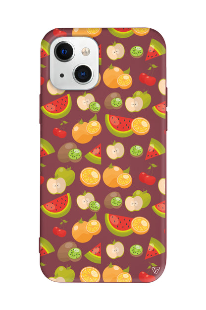 Meyve Bahcesi Lansman Model İçi Kadife Silikon Telefon Kılıfı