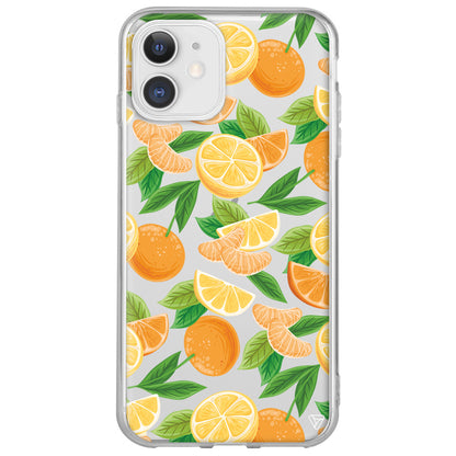 Portakal Dilimleri Lansman Model İçi Kadife Silikon Telefon Kılıfı