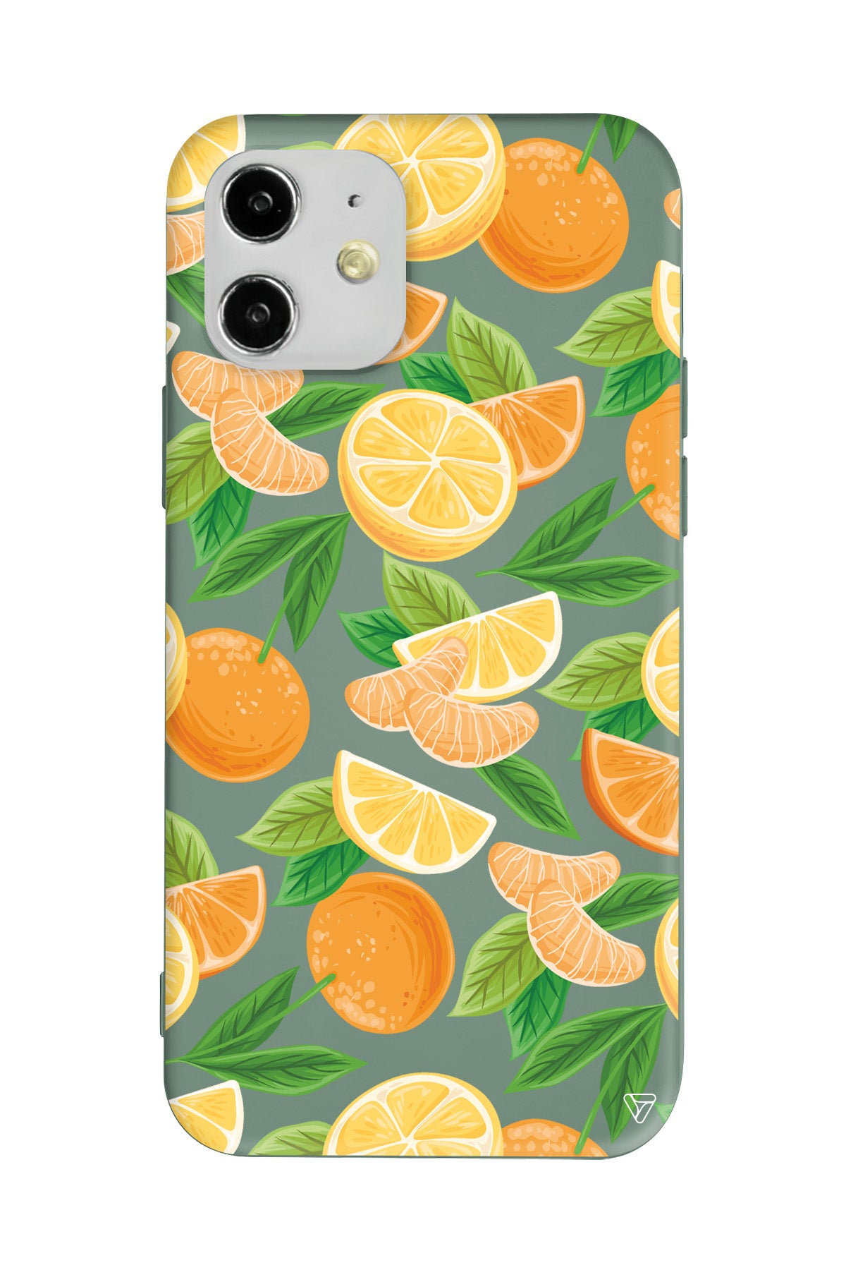 Portakal Dilimleri Lansman Model İçi Kadife Silikon Telefon Kılıfı