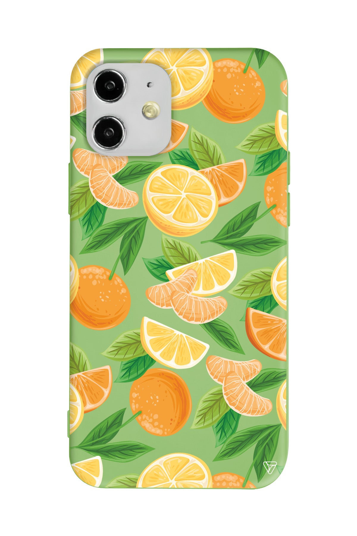 Portakal Dilimleri Lansman Model İçi Kadife Silikon Telefon Kılıfı