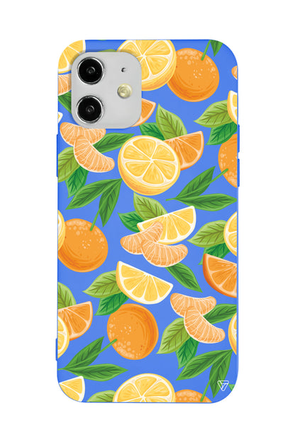 Portakal Dilimleri Lansman Model İçi Kadife Silikon Telefon Kılıfı