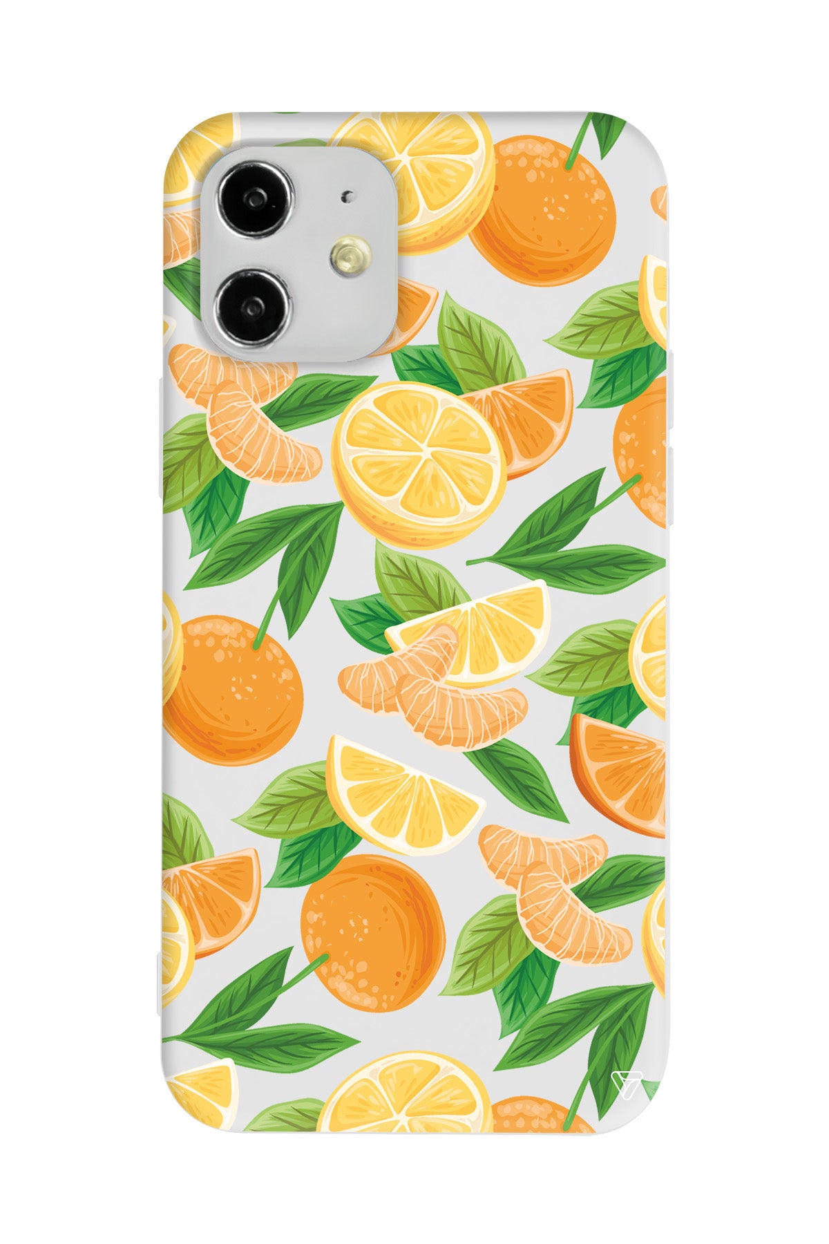 Portakal Dilimleri Lansman Model İçi Kadife Silikon Telefon Kılıfı