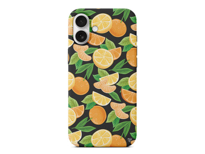 Portakal Dilimleri Lansman Model İçi Kadife Silikon Telefon Kılıfı