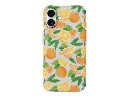 Portakal Dilimleri Lansman Model İçi Kadife Silikon Telefon Kılıfı