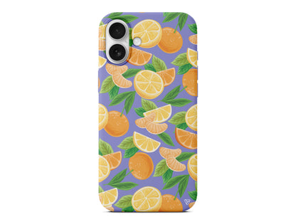 Portakal Dilimleri Lansman Model İçi Kadife Silikon Telefon Kılıfı