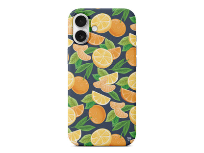 Portakal Dilimleri Lansman Model İçi Kadife Silikon Telefon Kılıfı
