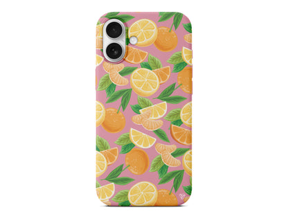 Portakal Dilimleri Lansman Model İçi Kadife Silikon Telefon Kılıfı