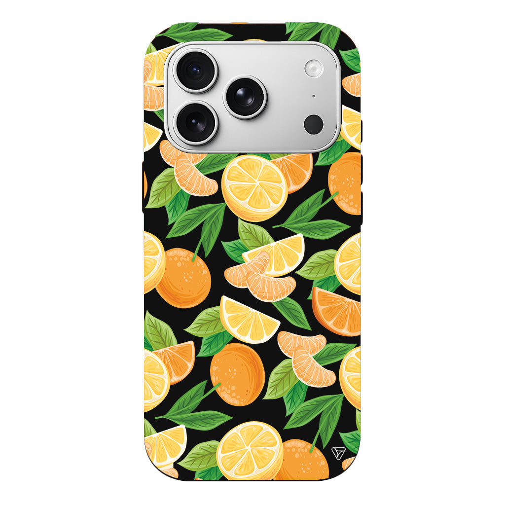 Portakal Dilimleri Lansman Model İçi Kadife Silikon Telefon Kılıfı