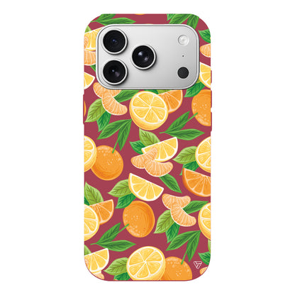 Portakal Dilimleri Lansman Model İçi Kadife Silikon Telefon Kılıfı