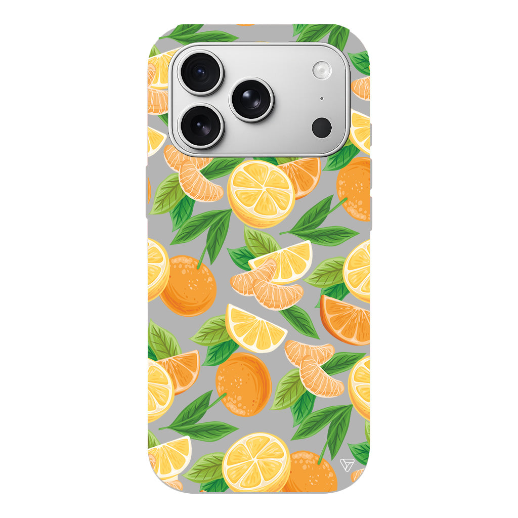 Portakal Dilimleri Lansman Model İçi Kadife Silikon Telefon Kılıfı