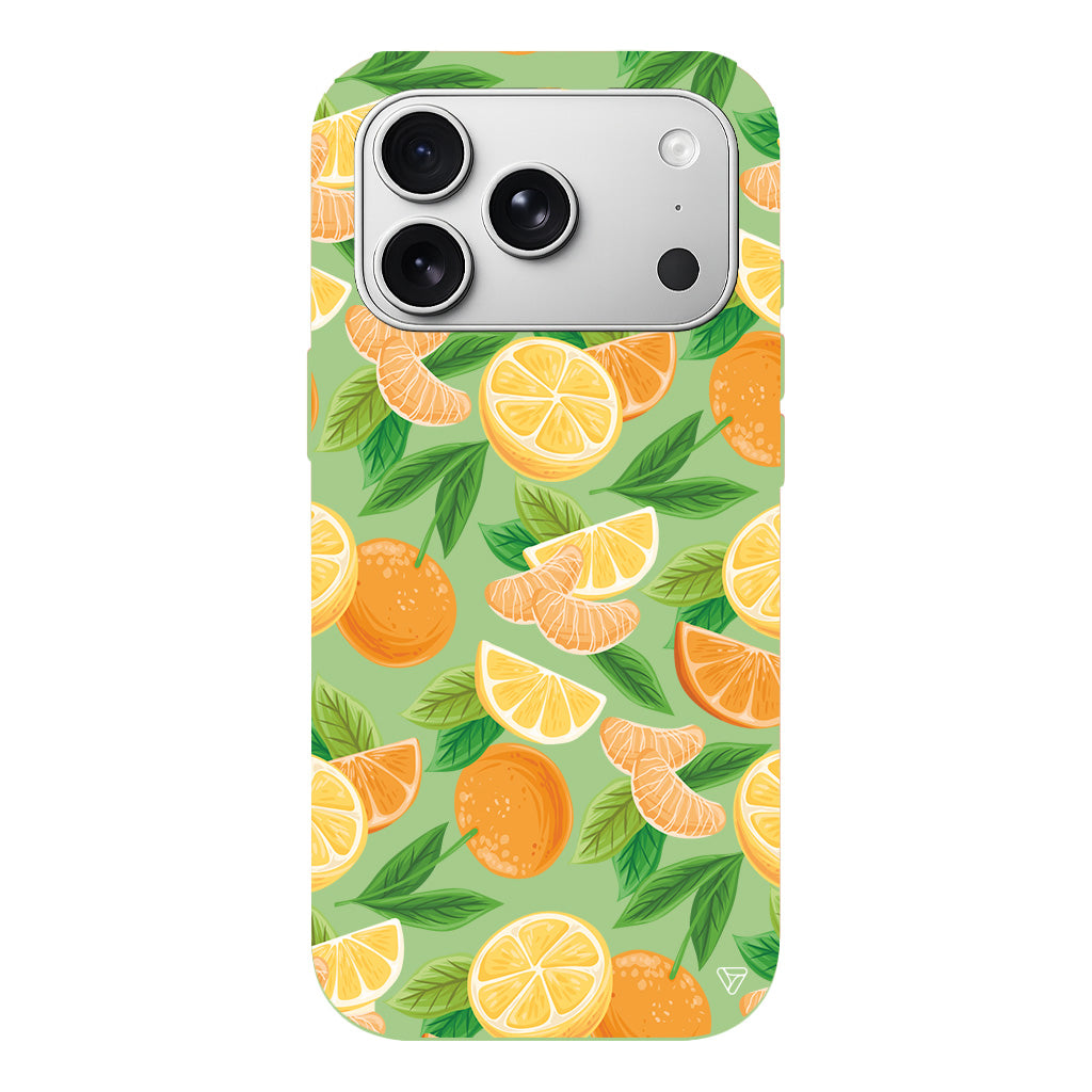 Portakal Dilimleri Lansman Model İçi Kadife Silikon Telefon Kılıfı