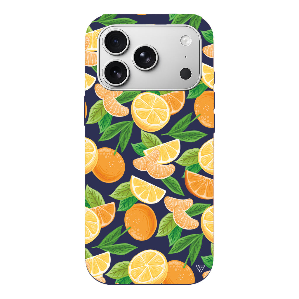 Portakal Dilimleri Lansman Model İçi Kadife Silikon Telefon Kılıfı